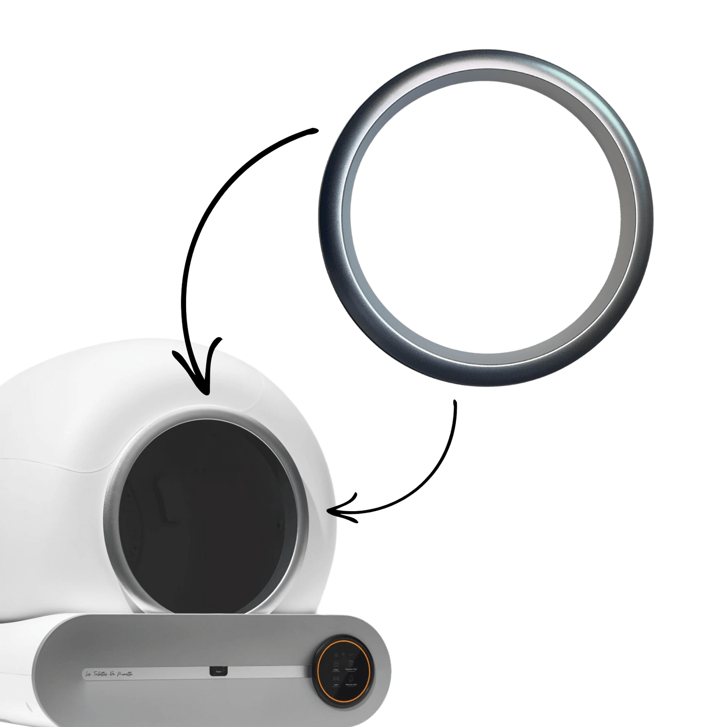 Cercle Gris Métallisé