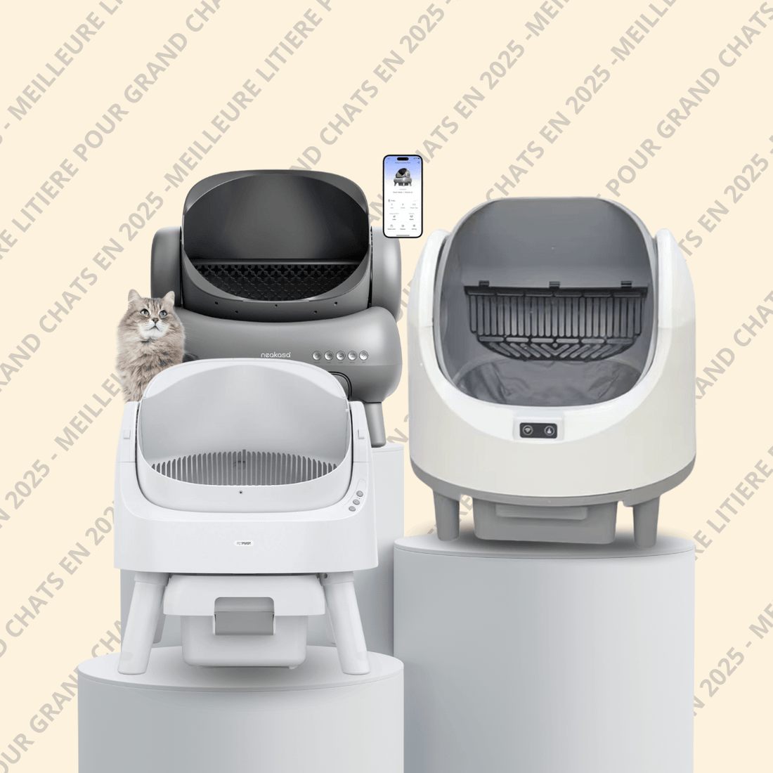 Quelle est la meilleure litière autonettoyante pour les grands chats en 2026 ?