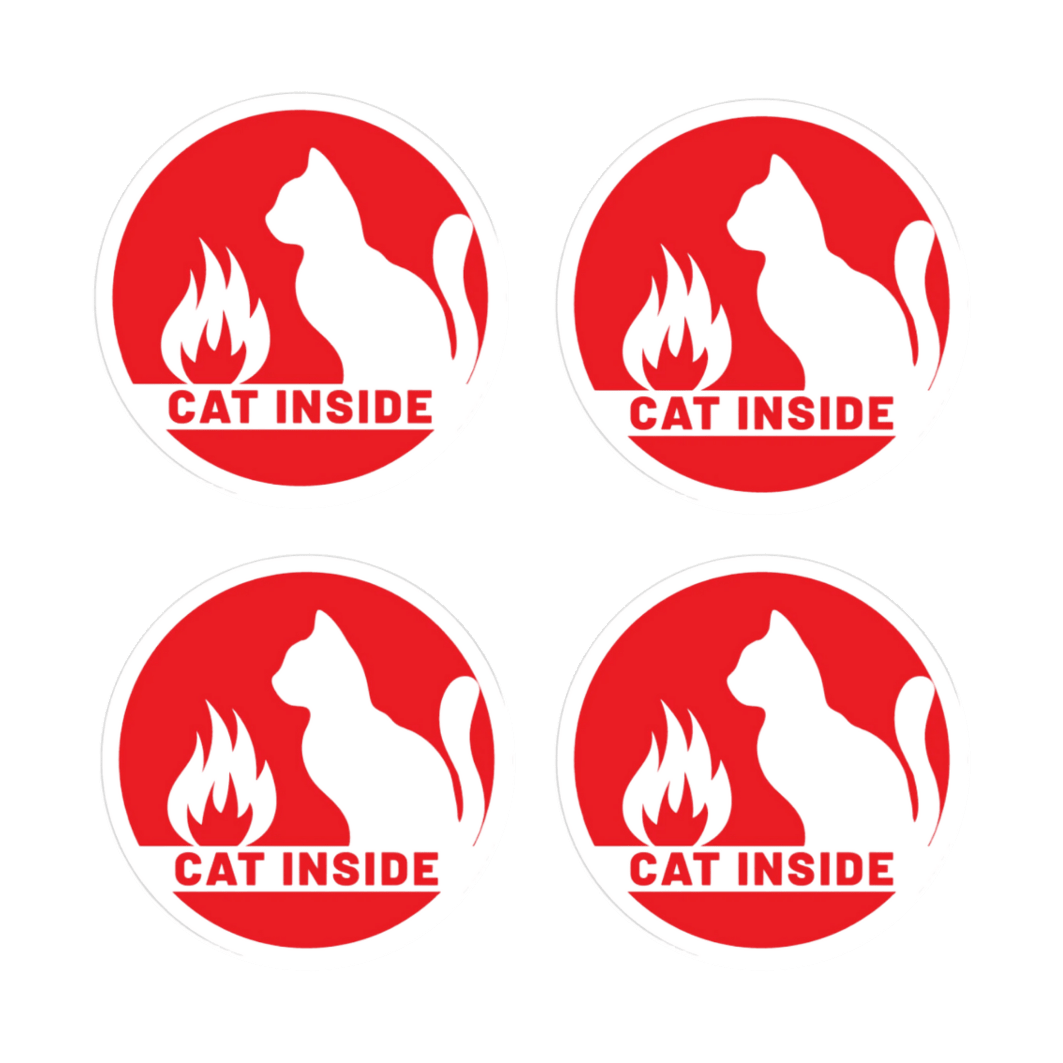 Autocollant “CAT INSIDE” de sécurité incendie pour sauver nos chats