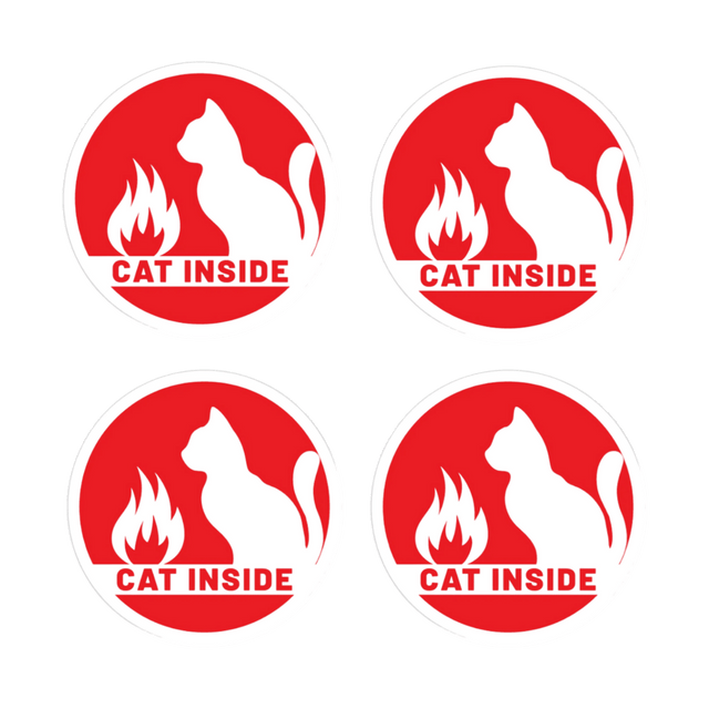 Autocollant “CAT INSIDE” de sécurité incendie pour sauver nos chats