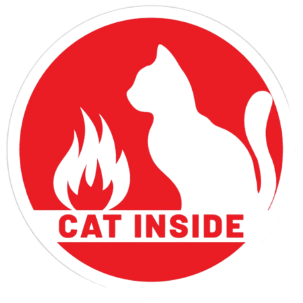Autocollant “CAT INSIDE” de sécurité incendie pour sauver nos chats