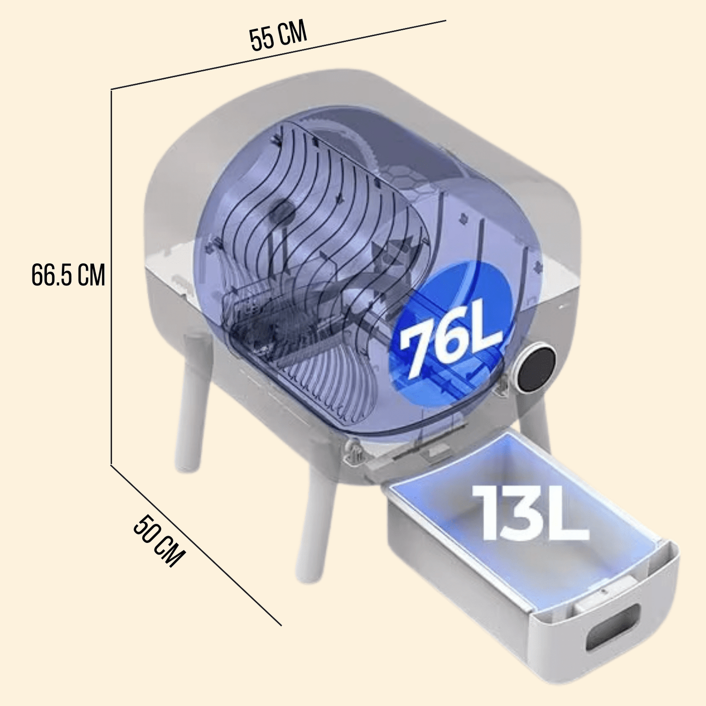 Litière Automatique BigPaw – Grande Capacité