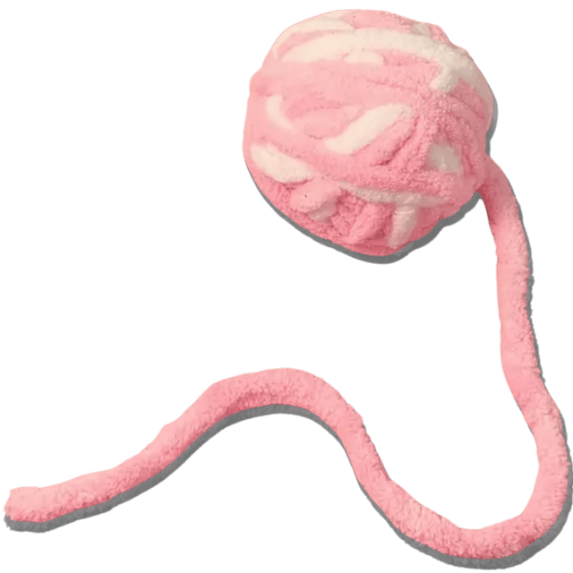 Pelote de Laine Avec Grelot Rose et Blanche - Jouet pour chat