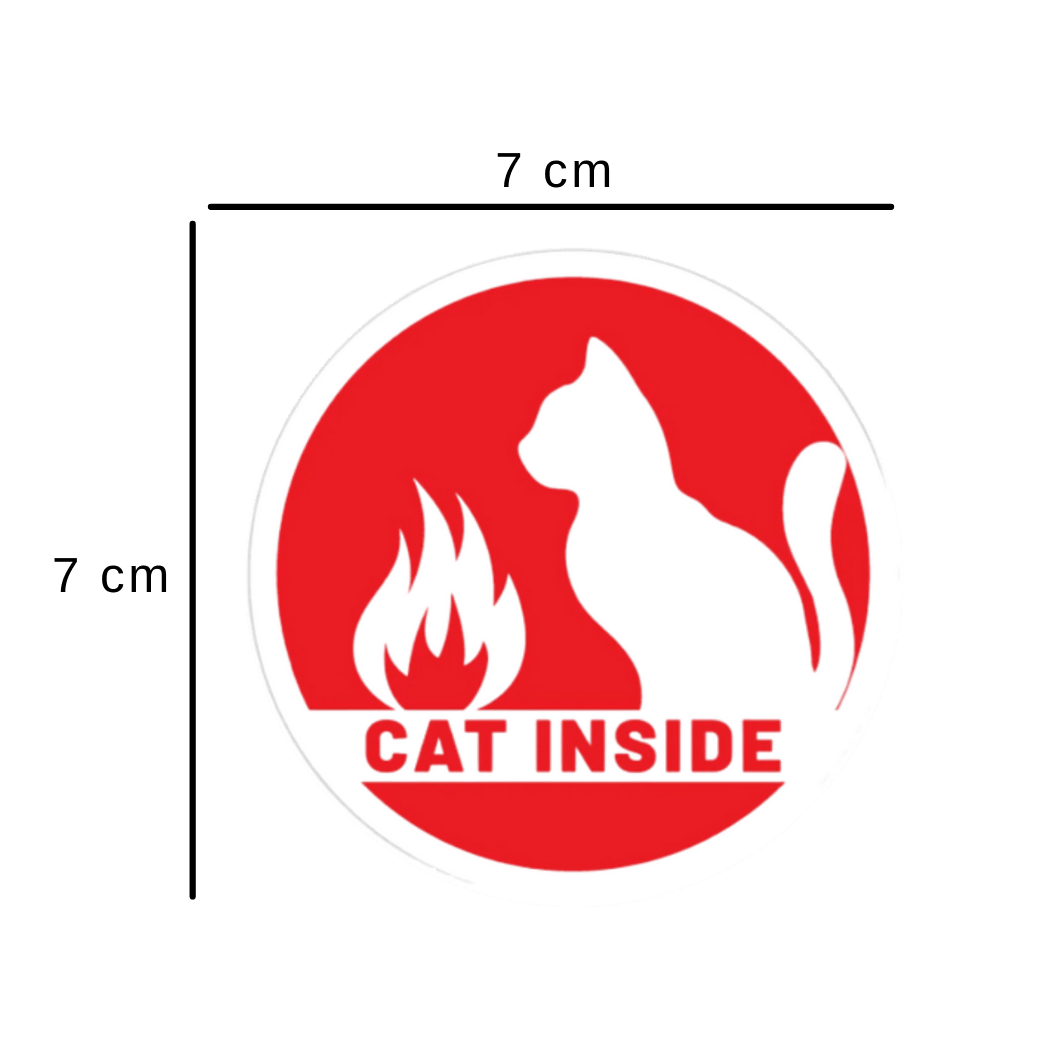 Autocollant “CAT INSIDE” de sécurité incendie pour sauver nos chats